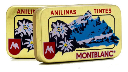 Pack 2 Anilinas Montblanc Cajita Dorada - Colores A Elección