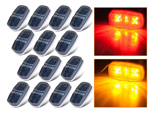 Limicar Luz Marcador Led 14 Remolque 12 Trasera Lente Doble