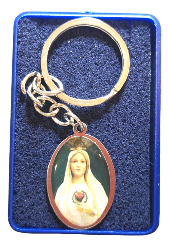 Dije Virgen Sagrado Corazon Acero Quirurgico Dome C/ Llavero