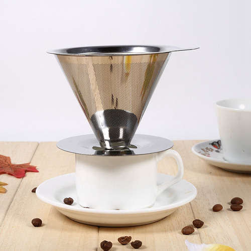 Cafetera Pour Over Acero Inoxidable Filtro Doble Malla