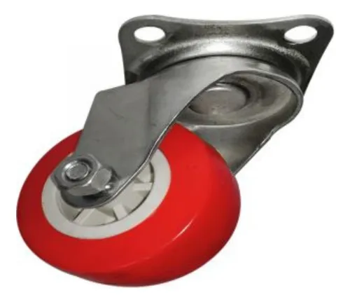 Rueda Roja 2-1/2 N/n Giratoria