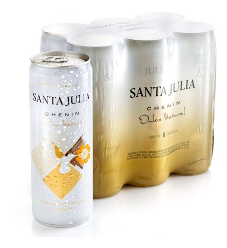 Vino Santa Julia Lata Chenin Dulce Natural X 6 Latas X 355ml