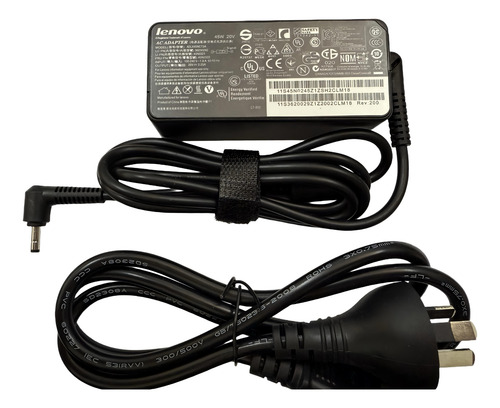 Cargador Para Lenovo 100s 120s 2.25a 45w 20v Con Cable Negro