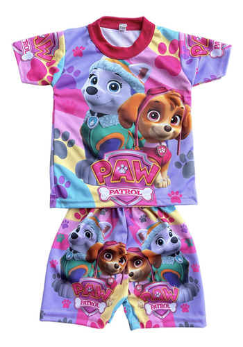 Conjunto Infantil Short Y Playera Personajes Divertidos Moda