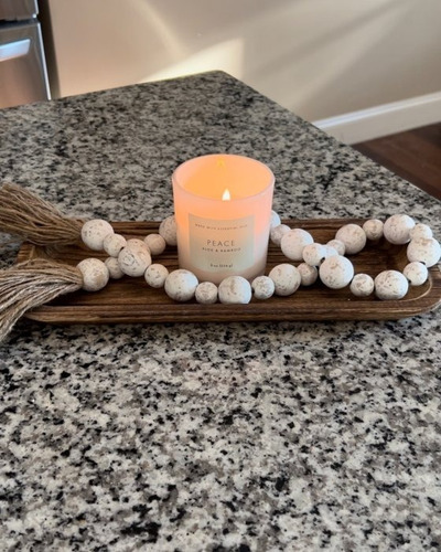 Velas Aromaticas Decorativas Aromaterapia Con Tapa Threshold Blanco 9cm 340g Aloe - Bamboo