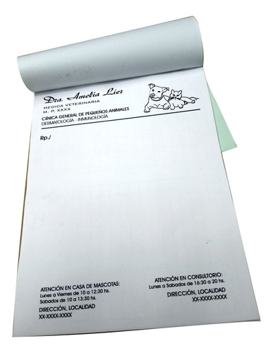 10 Talonarios Recetas Block Publicitario Personalizado 17x22