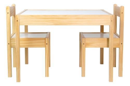 Mesa Montessori Y 4 Sillas Para Niños De Madera Abedul Y Mdf Color Beige