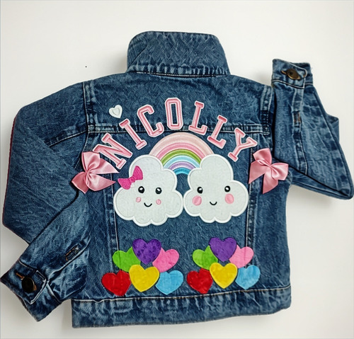 Jaqueta Jeans Infantil Menina Personalizada Com O Nome