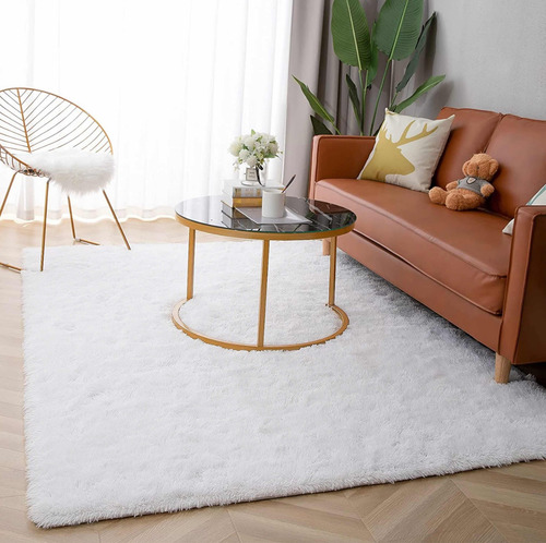 Bajada De Cama Alfombra Unicolor De Peluche 60x150cm