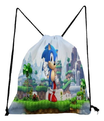 Bolsa De Tela Escolar Morral De Jardín De Sonic