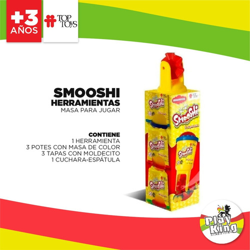 Imagen 2 de 8 de Smooshi Masa X 3 Potes Herramientas Top Toys - Playkng