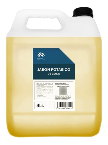 Jabon Potasico De Coco 4 Lt Natural Biodegradable Ecologico