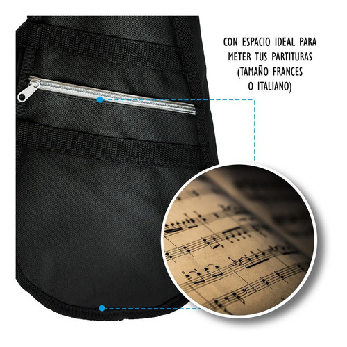 Funda Ukulele Soprano Kidam Color Negro