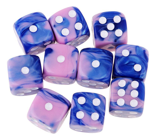 Juego De Dados De Rosa + Azul Como Se Describe Rosa + Azul