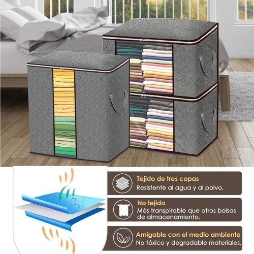 Imagen 5 de 9 de Bolsa De Almacenamiento Para Edredón Y Suéteres Set 4uds