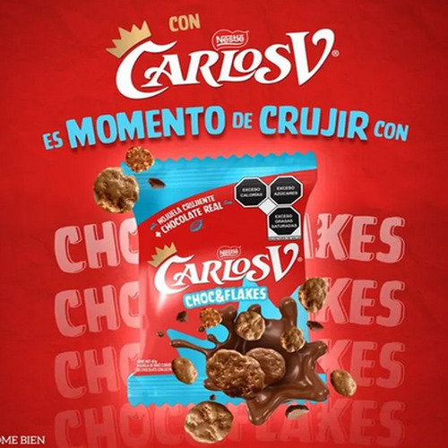 Carlos V Choc & Flakes Hojuela Crujiente Con Chocolate 387g