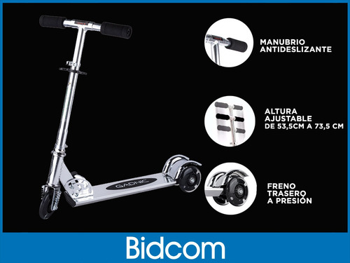 Monopatin Aluminio Gadnic 3 Ruedas Infantil Frenos Plegable