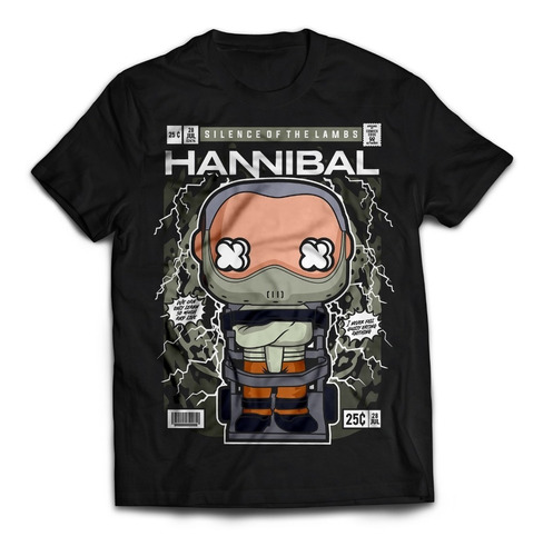 Playera Casual Cultura Pop Moda Fan Art Hannibal Lechter