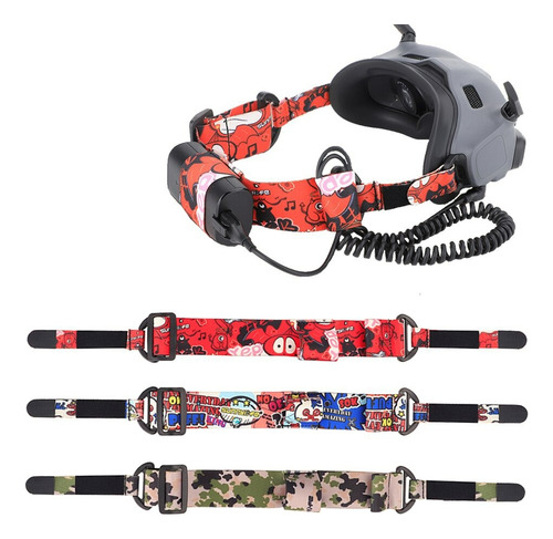Correa Sunnylife Para Dji Goggles 2 V2 Con Porta Batería Marrón Claro Camuflaje