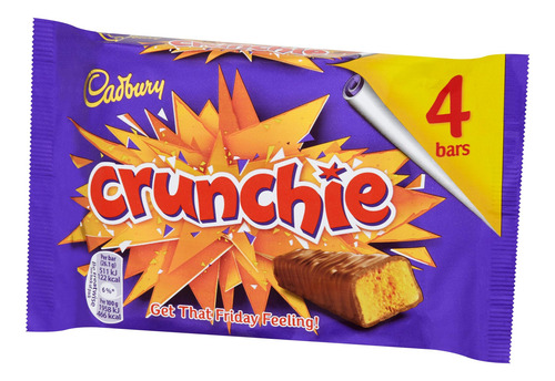 Cadbury Crunchie 4 Barras De Chocolate 104 Gramos