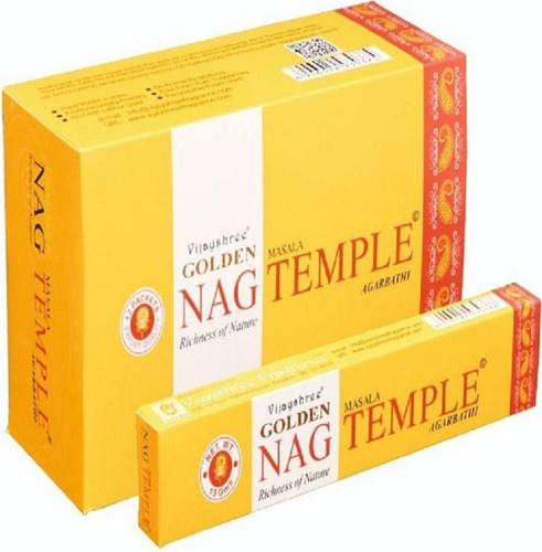 Incenso Vijayshree Golden Nag Temple Cx 1un 15g Full