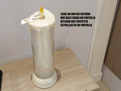 Imagen 2 de 4 de Lámpara De Vela De Mesa Escritorio Proyector De Estrellas