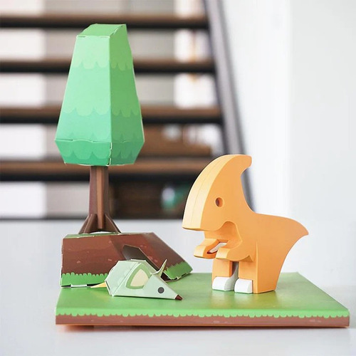 Half Toys Dinosaur Encastre Magnetico Diorama Color
