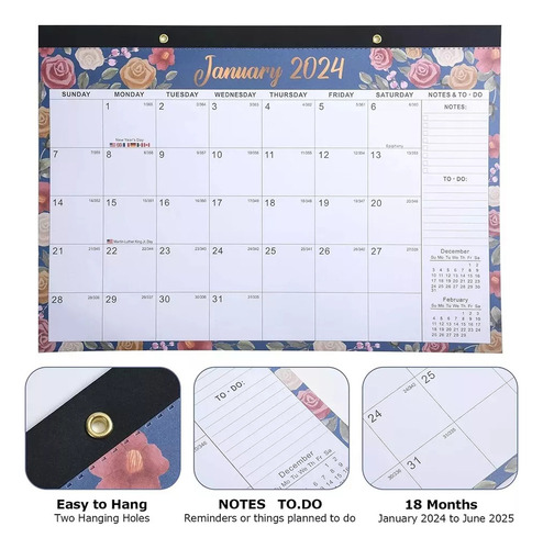 Calendario De Pared Grande Wall Planner 2024-2025