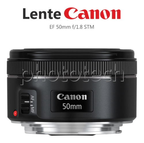 Lente Canon Ef 50mm F/1.8 Stm Original Com Nf