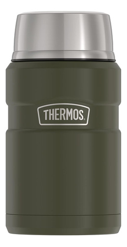 Contenedor De Alimentos Térmico Thermos De 710ml, Verde Mate