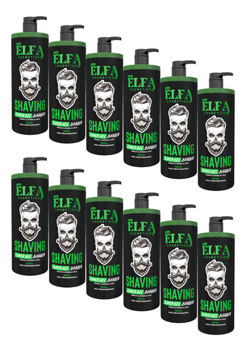Shaving Gel De Barbear - Elfa For Man - 12 Unidades 500g