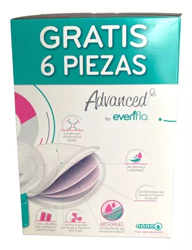 Protectores para Lactancia Advanced Evenflo Flujo Super Abundante, 30 pzas.