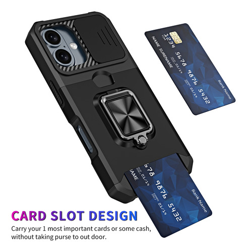Funda Premium Para Motorola G Power 2023/5g 2024 A Prueba De Golpes, Tarjetero, Cámara Deslizante