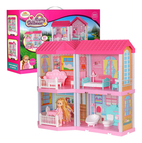 Fixson Treasures Pretty Dollhouse Villa De Lujo  4 Habit.