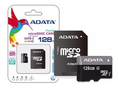 Memoria Micro Sd Adata 128 Gb Clase 10 Con Adaptador