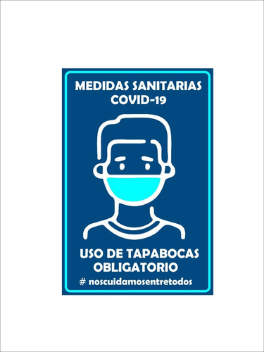 Cartel Uso Alcohol En Gel / Protocolo / Tapaboca/ Comercio