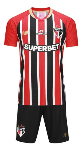 Camisa E Short São Paulo 25/25 - Listrado