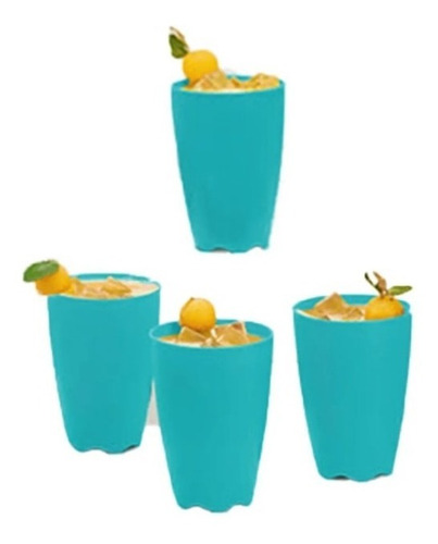 Vasos Floresta Grandes Set De 4 Tupperware 525 Ml