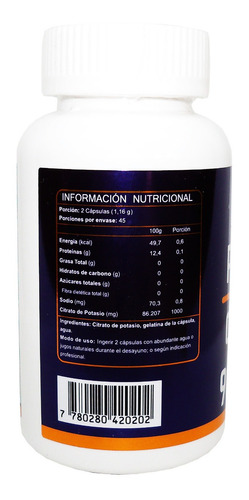 Imagen 3 de 3 de 2 X Citrato De Potasio Fnl 90 Capsulas 100%natural