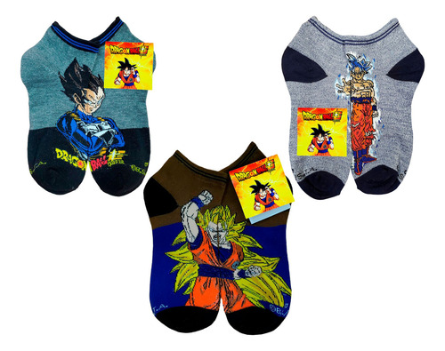 Tin Calcetín Tobillero Dragon Ball Z Algodón Suave 6 Pares