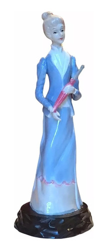 Figura Estatua Dama Antigua Simil Lladro 30cm Con Pedestal