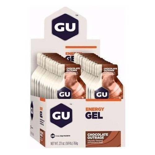 Caixa Com 24 Unidades Gu Energy Gel Chocolate