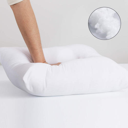 Cojines Hipoalergénicos Para Decoración Y Soporte Blanco Liso