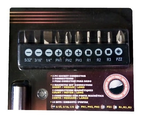 Imagen 2 de 2 de Juego De Puntas Para Taladro Y Conectores Duramax 16 Pcs