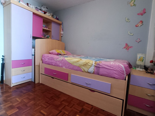 Juego De Cuarto Individual Cama Duplex Cuna Convertible 