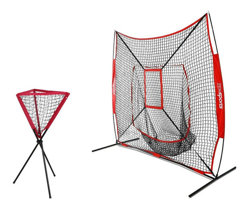 Red De Práctica De Béisbol Strike Zone W/ Portable