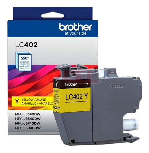 Tinta Brother Lc 402 Yellow Original 550 Paginas