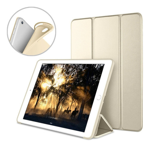 Smart Case Para iPad 10.5 Air 3 A2123 A2153 Silicone Gold