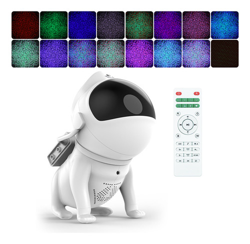 Altavoz Y Proyector Space Dog, Compatible Con Bluetooth, Luz