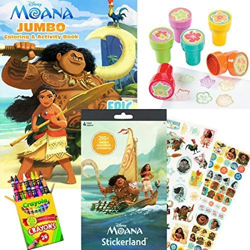 Disney Moana Coloring Y Activity Book Con Moana Stickerland 